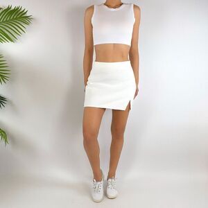 Vintage Y2K Altar'd State White High Waisted Mini Skirt / Size: S